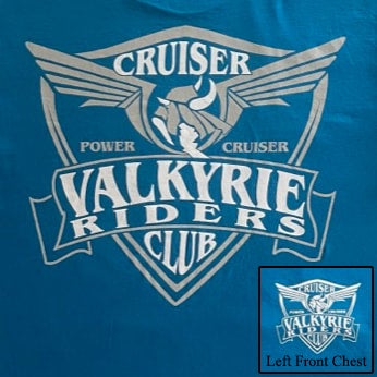 Gray Scale VRCC Shield Long Sleeve various colors Valkyrie Riders Cruiser Club